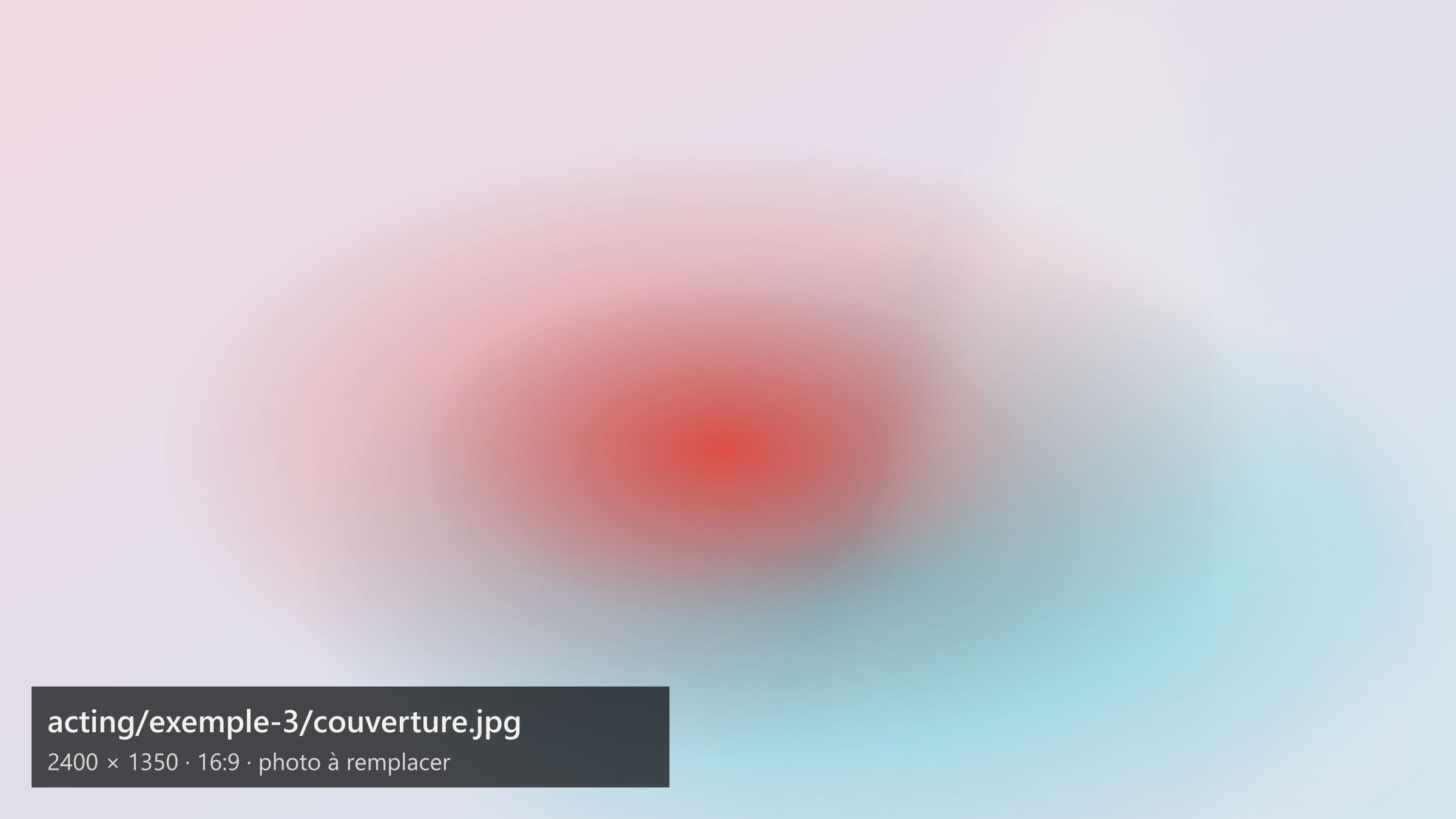 Image provisoire, couverture du projet audiovisuel d'exemple 3