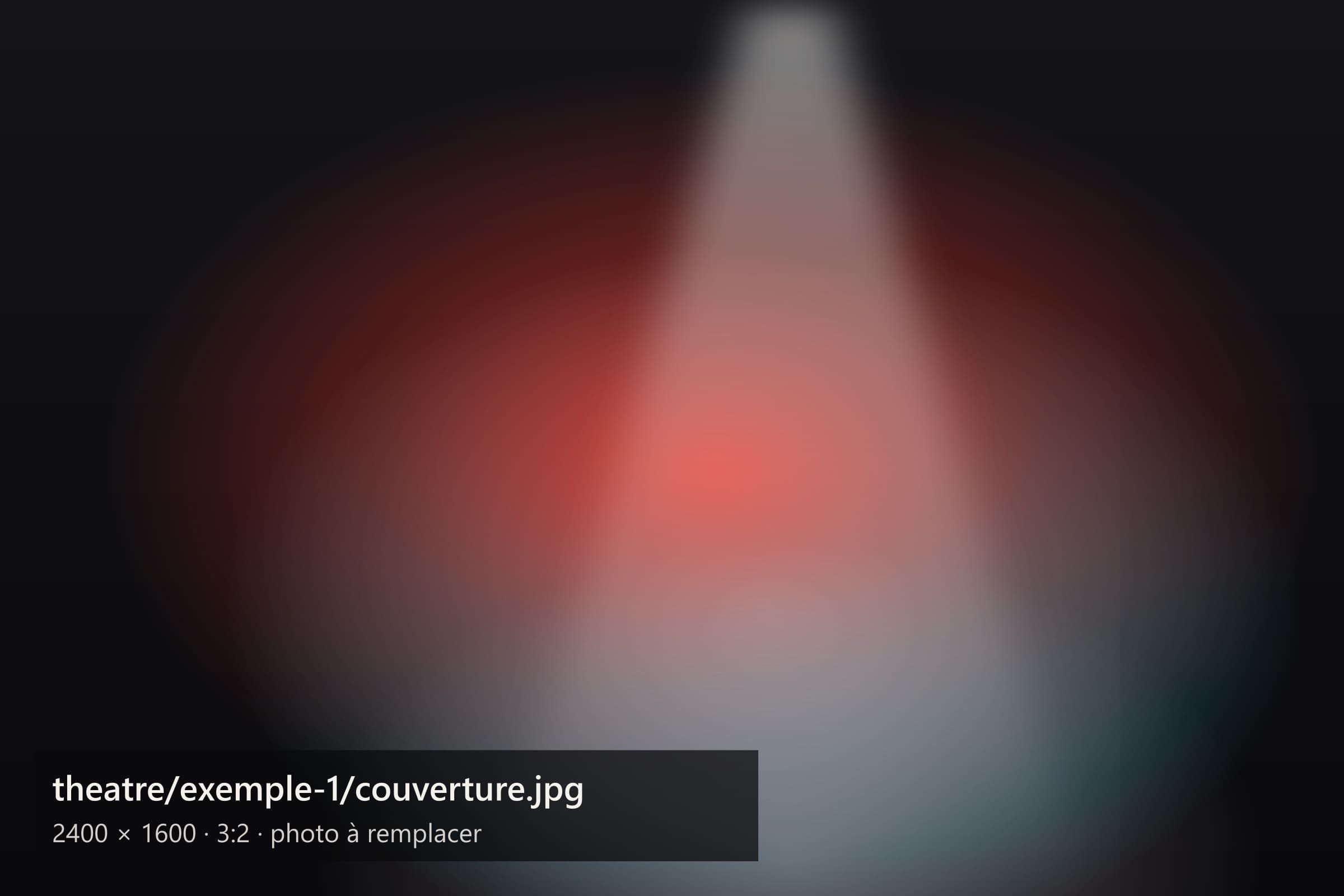 Image provisoire, couverture du spectacle d'exemple 1