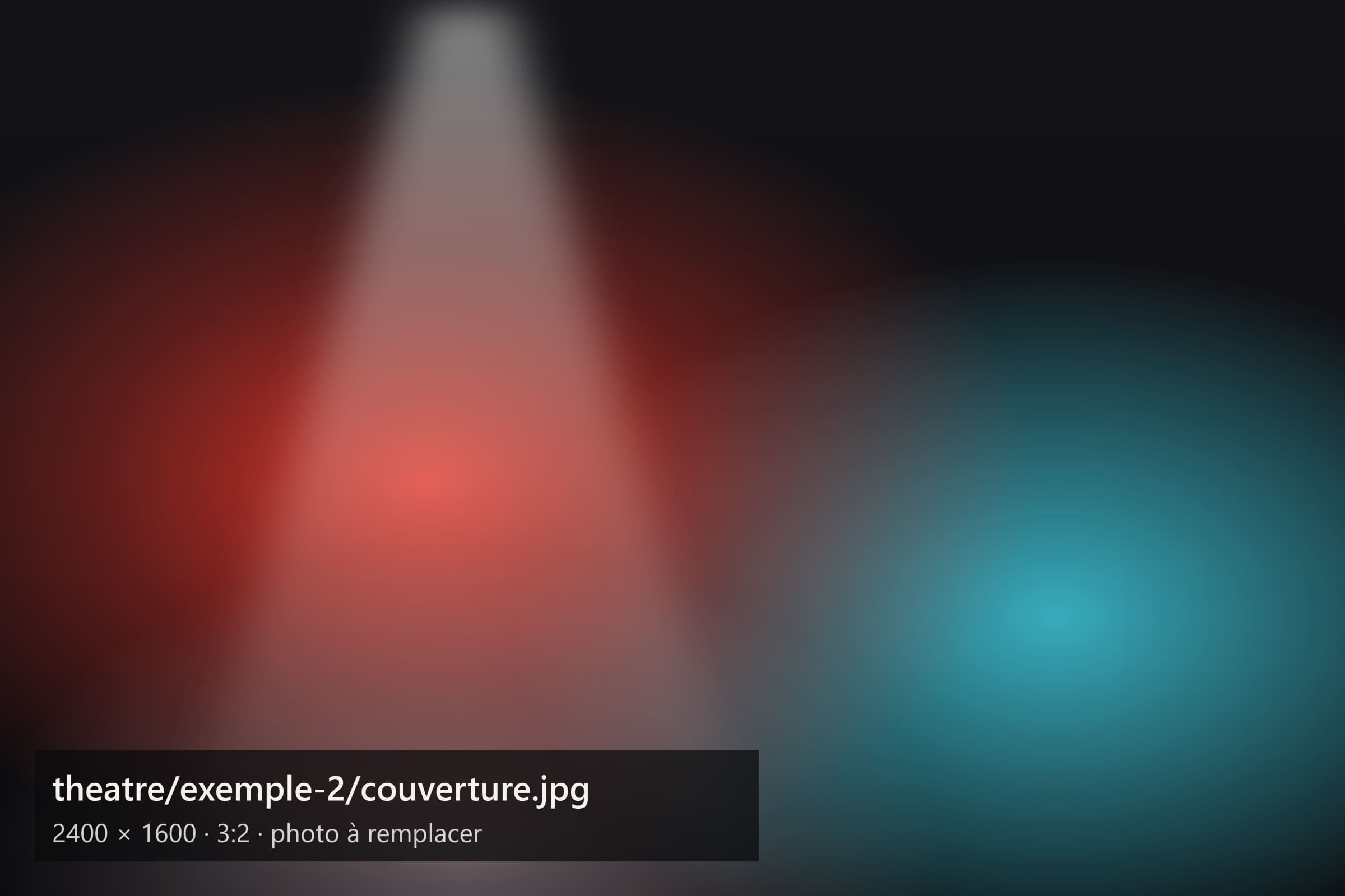Image provisoire, couverture du spectacle d'exemple 2