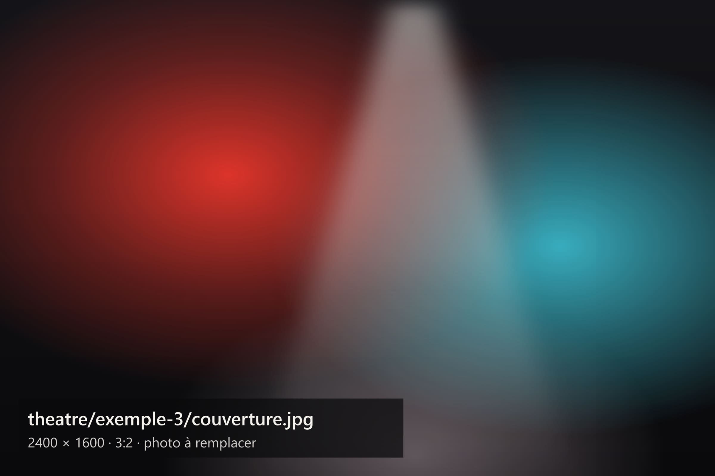 Image provisoire, couverture du spectacle d'exemple 3