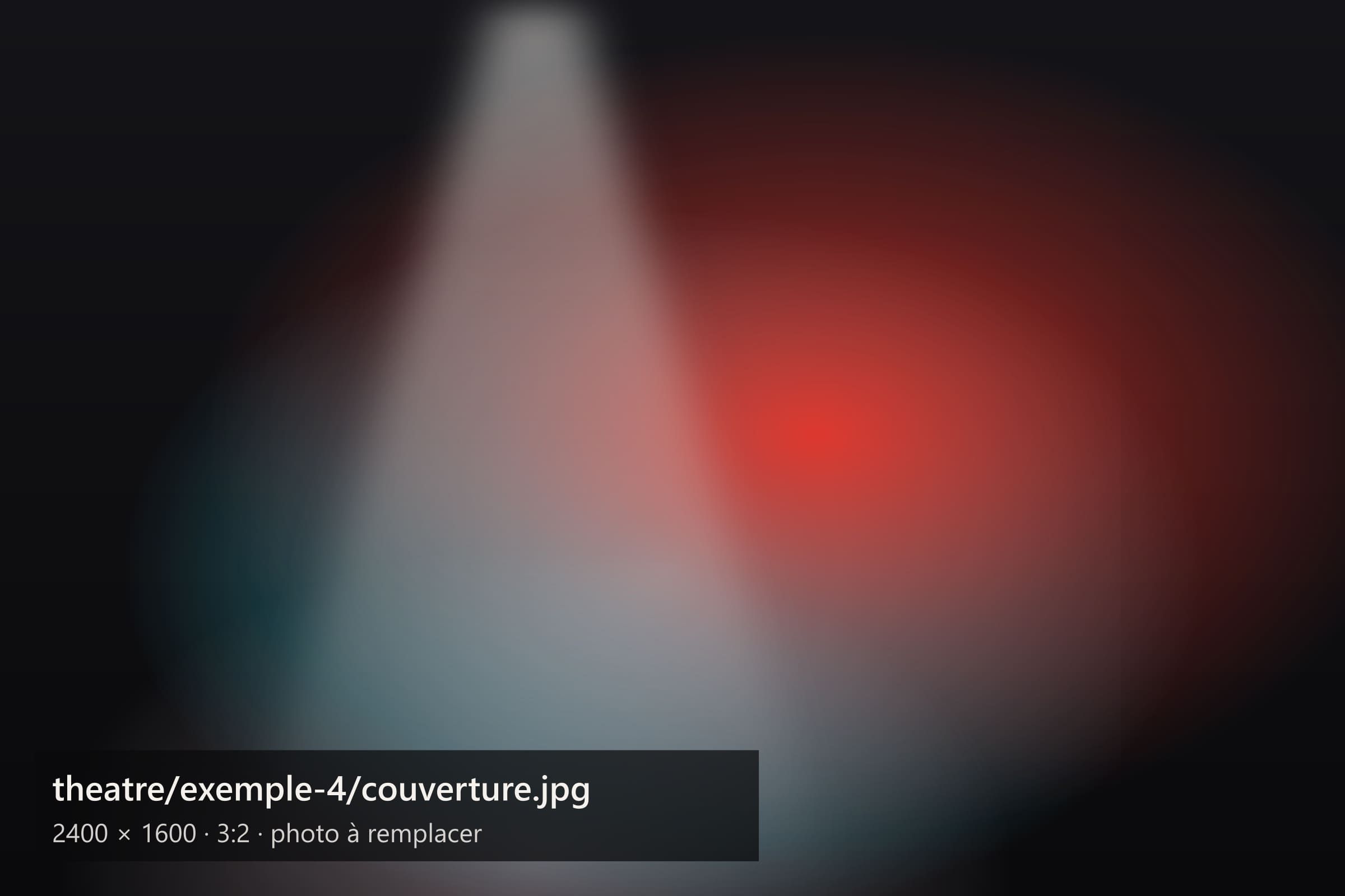 Image provisoire, couverture du spectacle d'exemple 4