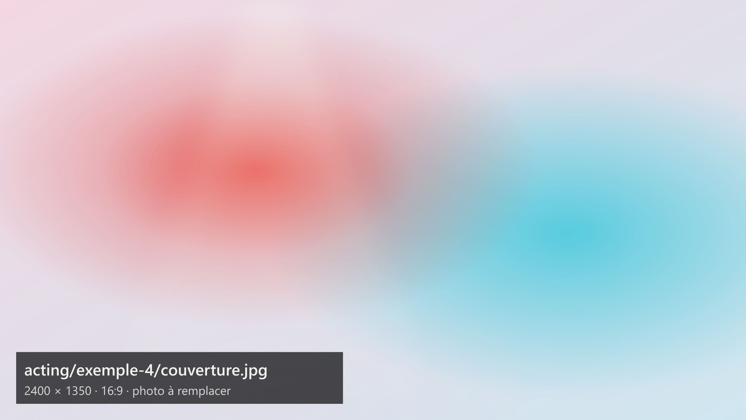 Image provisoire, couverture du projet audiovisuel d'exemple 4