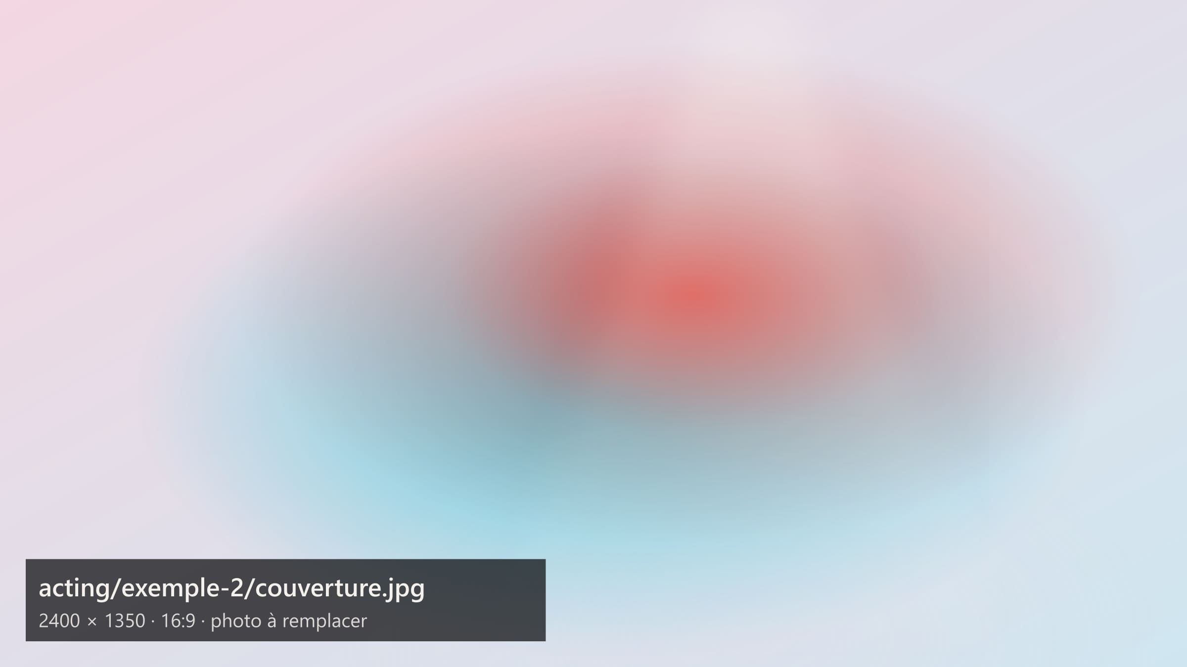 Image provisoire, couverture du projet audiovisuel d'exemple 2