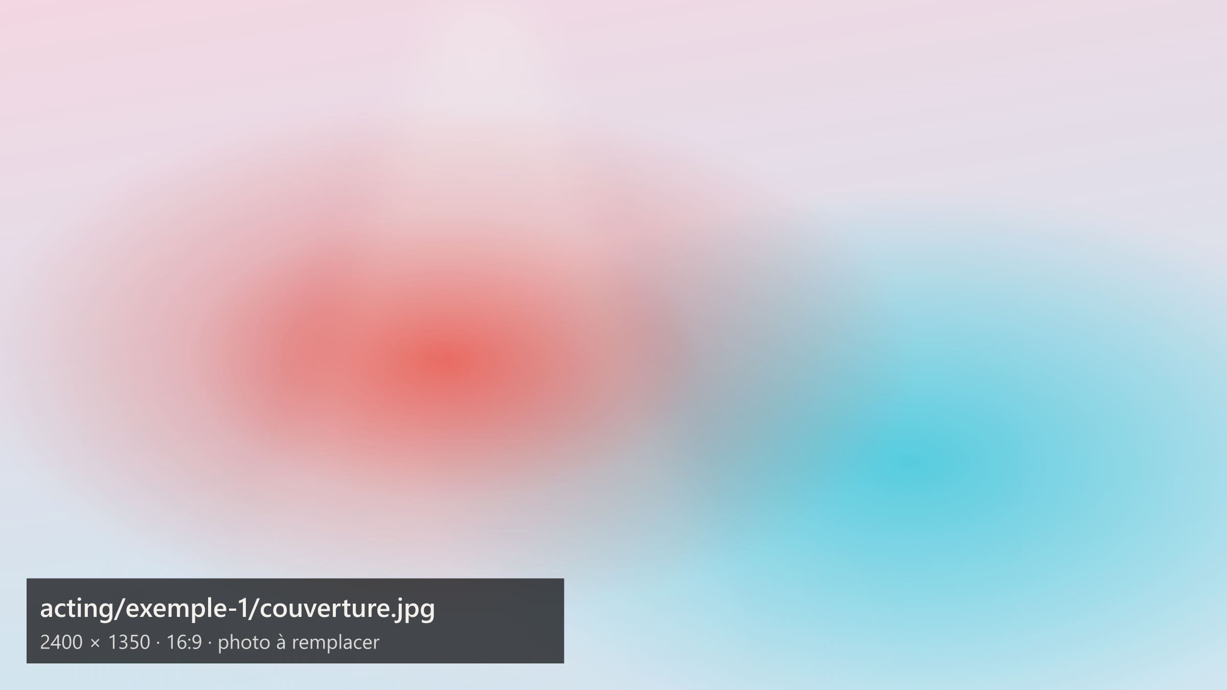 Image provisoire, couverture du projet audiovisuel d'exemple 1